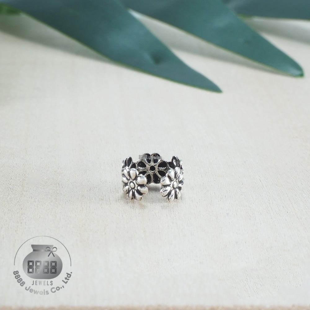 Flower Sterling Silver Ear Cuff 052001