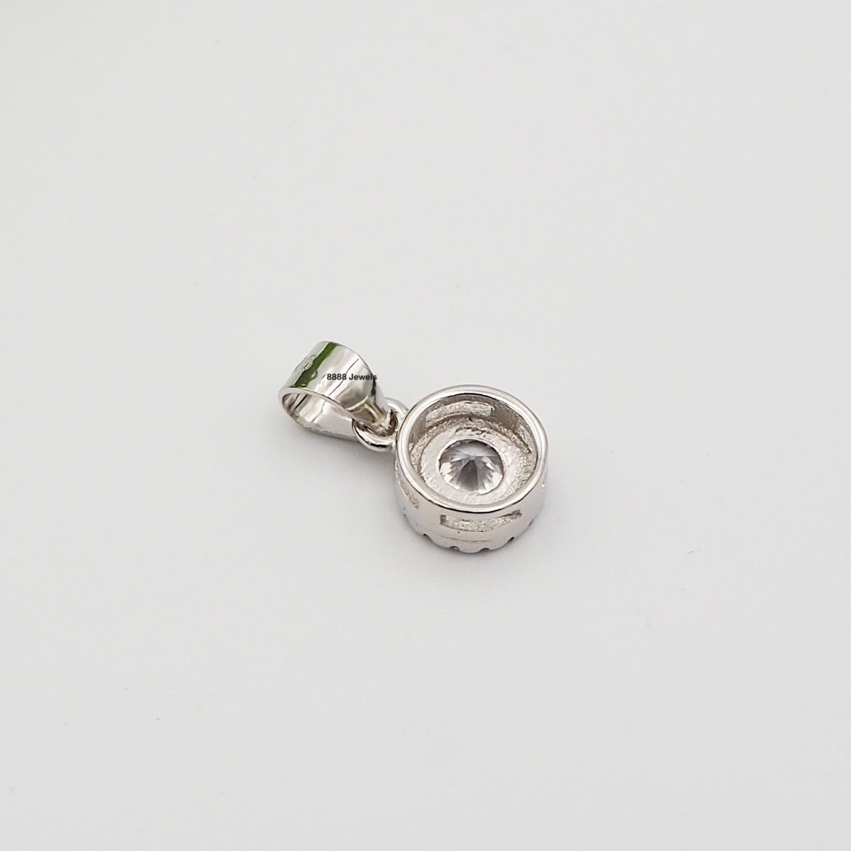 925 Sterling Silver CZ Circle Pendant