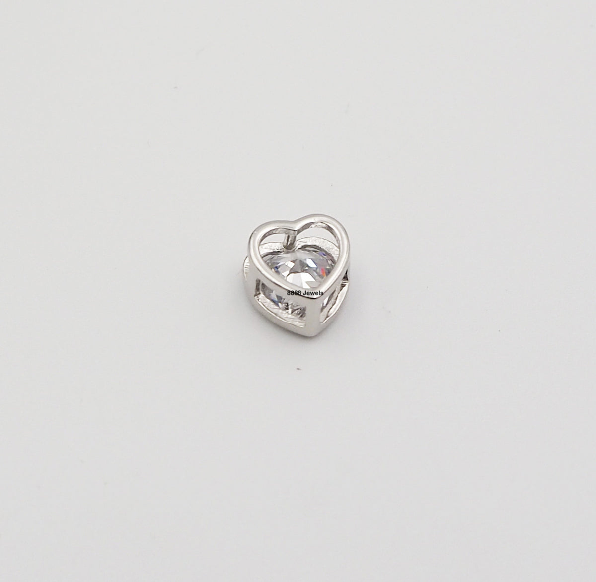 925 Sterling Silver CZ Heart Pendant