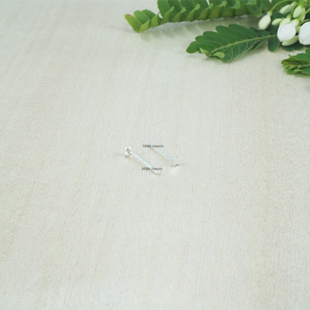 Cross Sterling Silver Earrings 01025