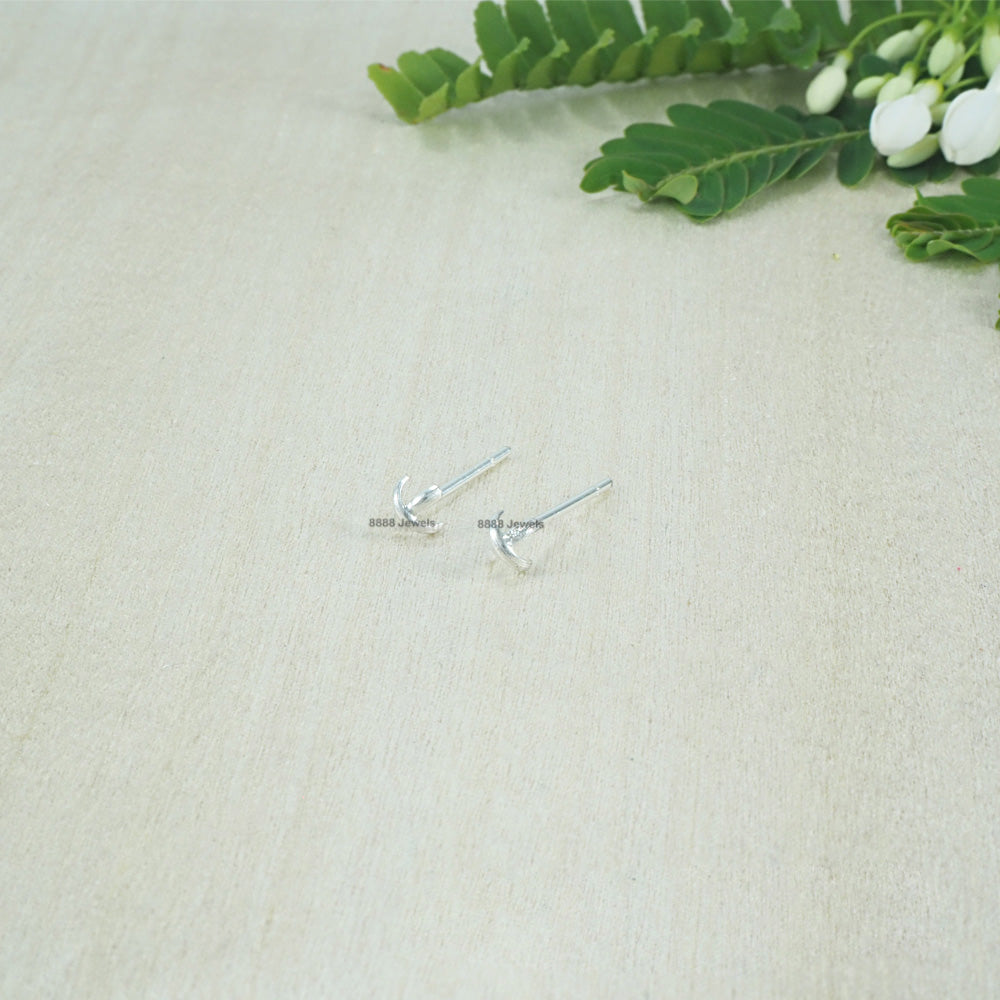 Cross Sterling Silver Earrings 01034