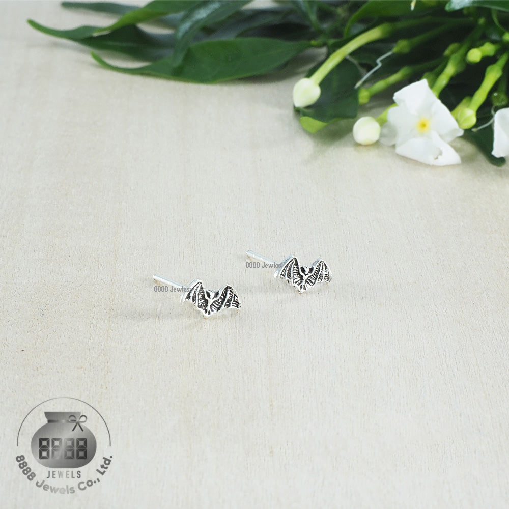 Bat Sterling Silver Earrings 03018